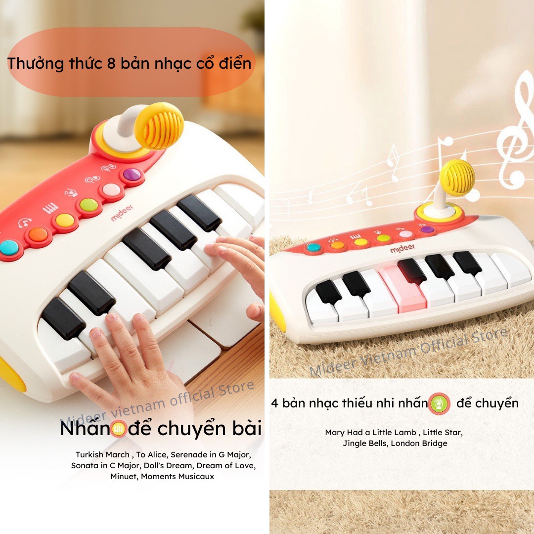 Đồ Chơi Đàn Piano điện tử 8 phím cho bé Mideer 6 in Electronic Keyboard Toy