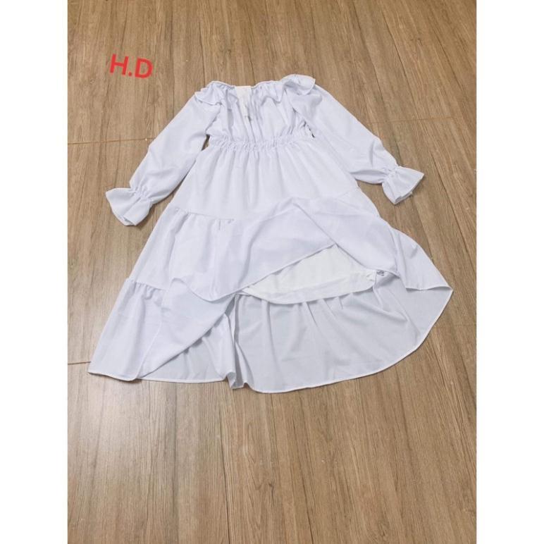 Váy trễ vai tay bo siêu xinh 2021 ND31