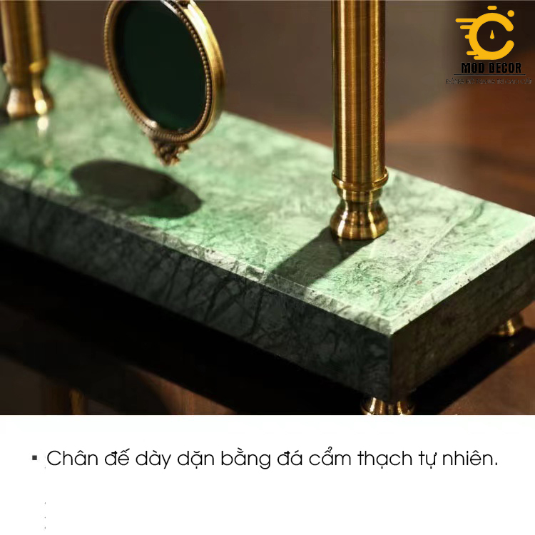 Đồng hồ để bàn decor trang trí cao cấp Mod Decor phong cách cổ điển mã 6909-1