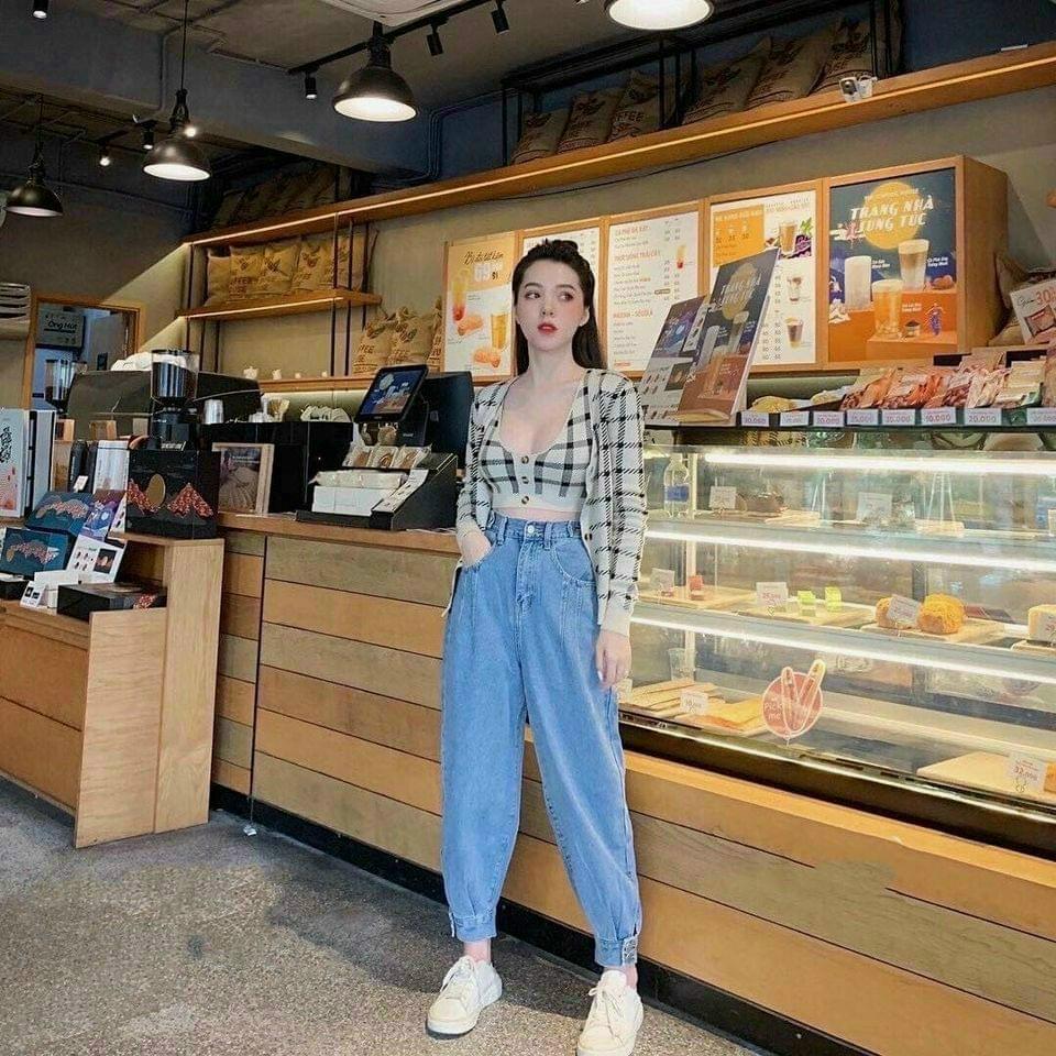 QUẦN BÒ BAGGY CÓ CÚC CHÂN SIÊU XINH
