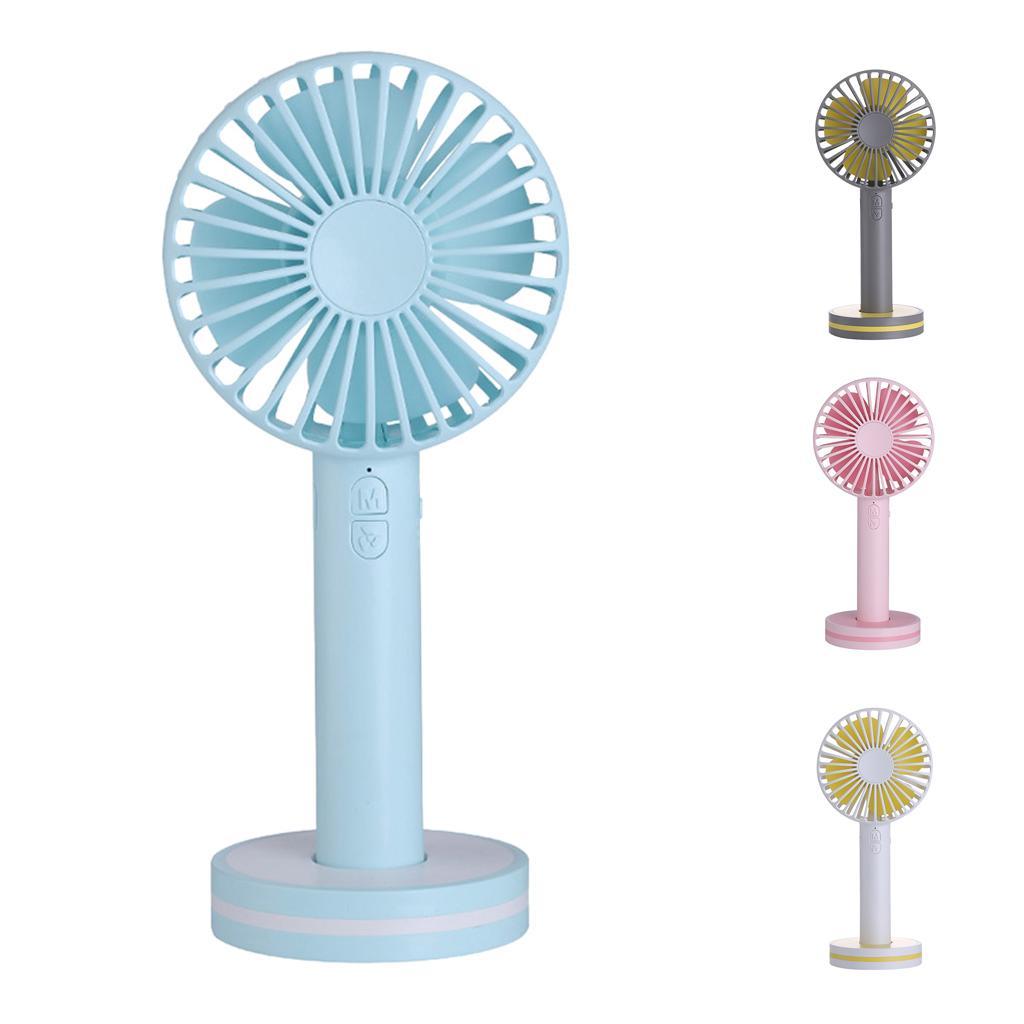 Mini Handheld Personal Desktop USB Cooling Fan with Mirror Base