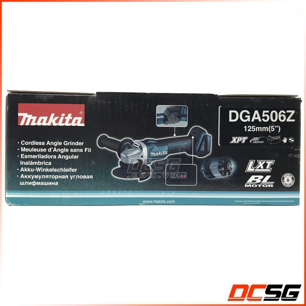 Máy mài góc 125mm dùng pin 18V Makita DGA506Z