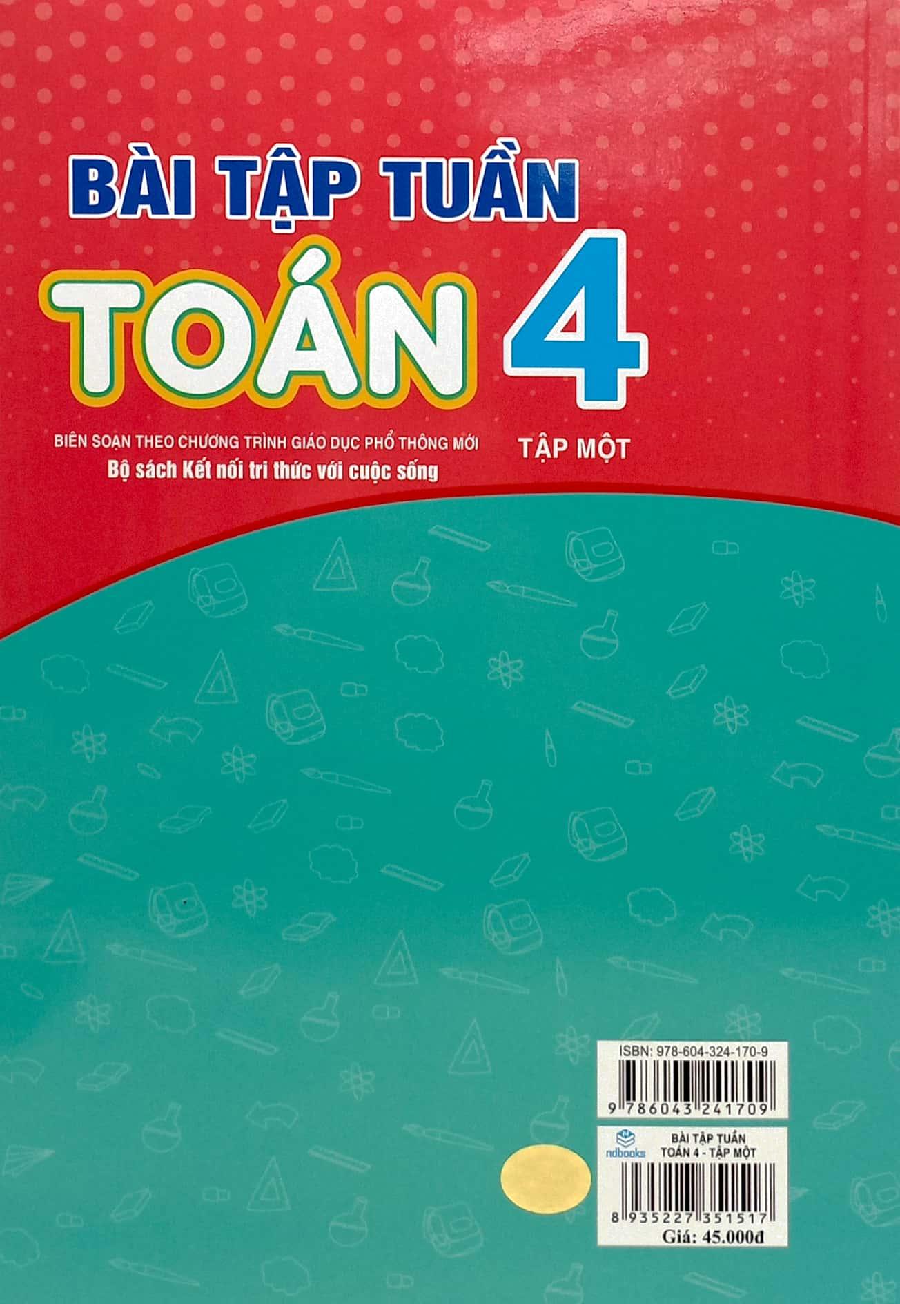 Bài Tập Tuần Toán 4 - Tập 1