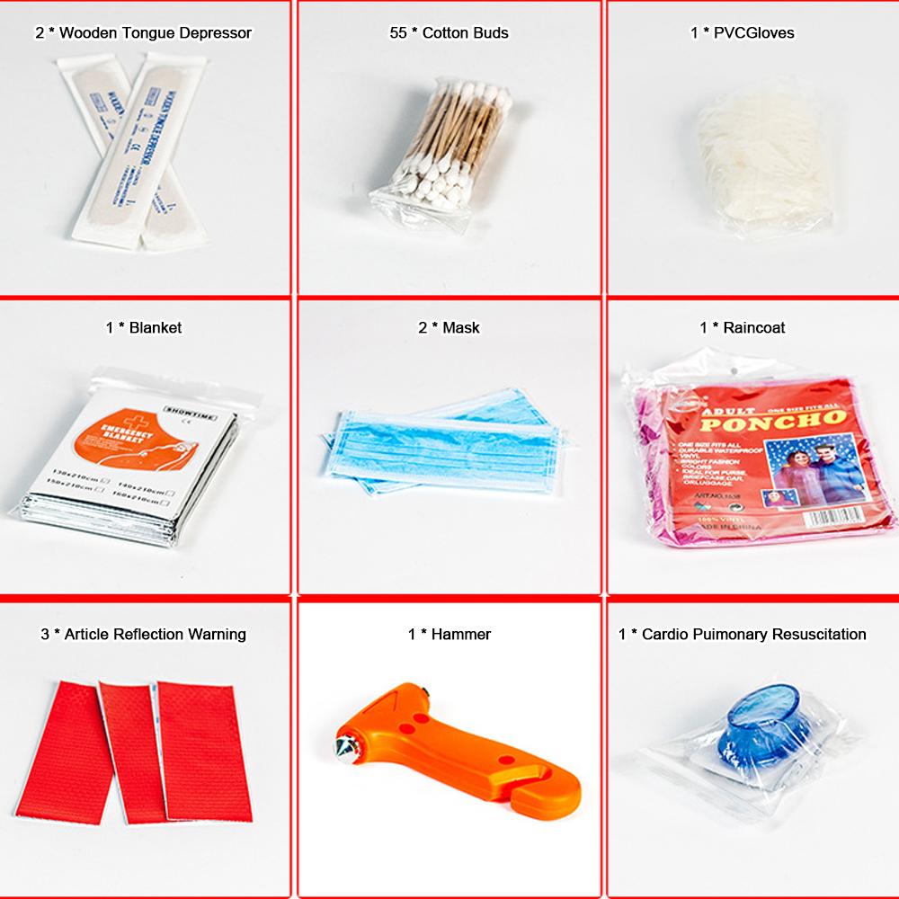 234pcs Multifunctional Survival First Aid Kit Medical Bag For Home Outdoor Emergency Set Travel Camping Hiking Medical Kits