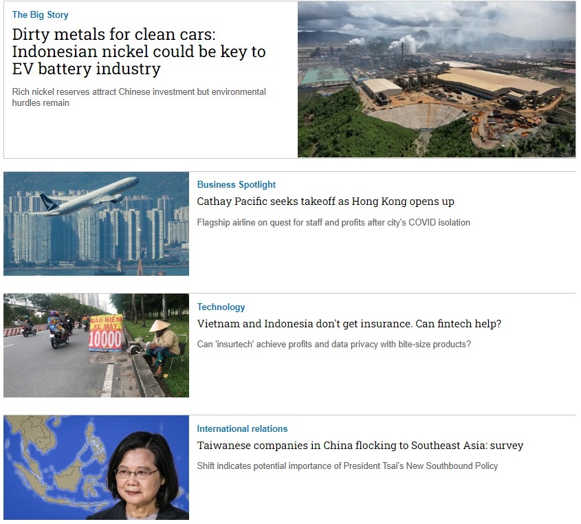 Nikkei Asia - 2022: DIRTY METALS FOR CLEAN CARS - 42.22 tạp chí kinh tế nước ngoài, nhập khẩu từ Singapore