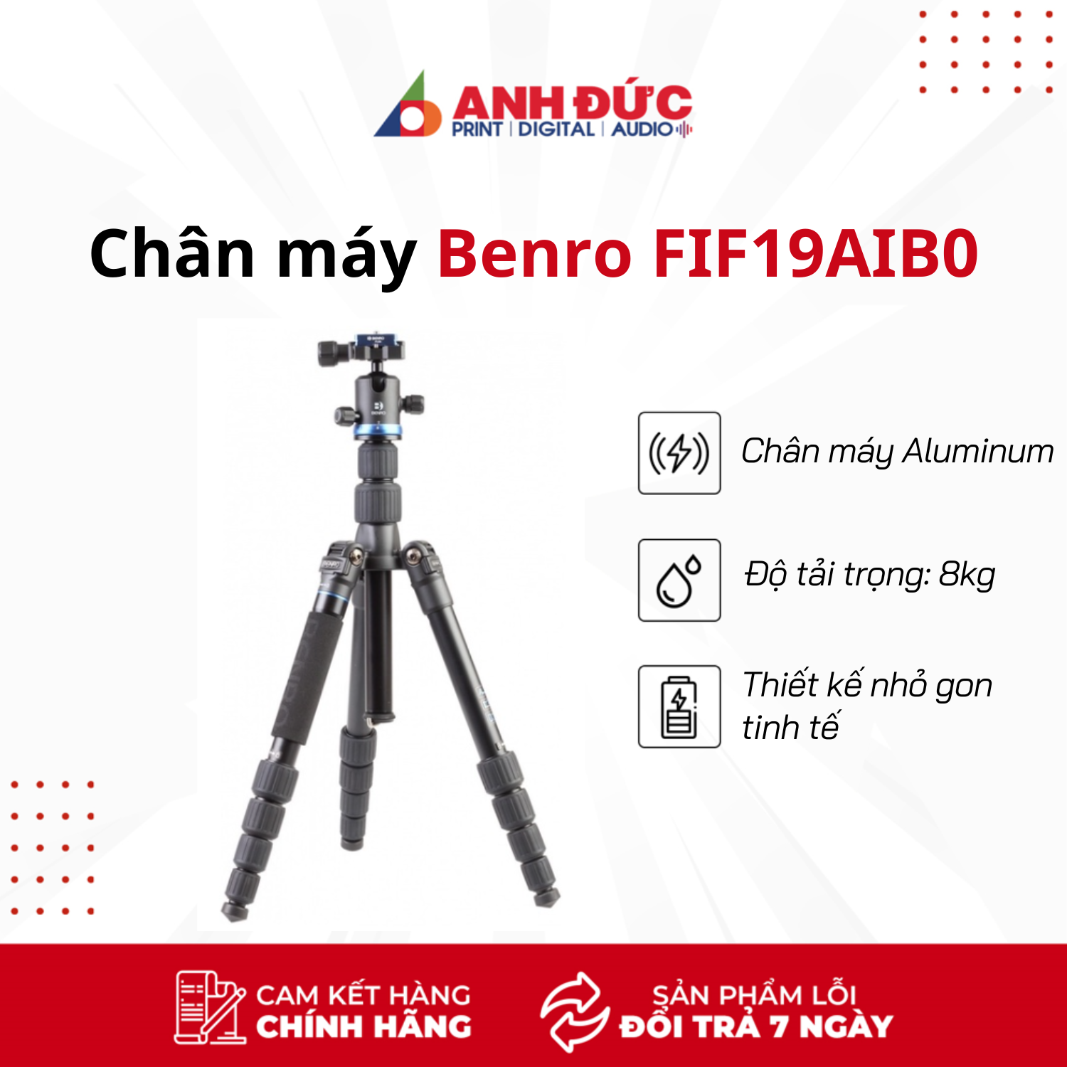 Chân Máy Benro FIF19AIB0 - Hàng Chính Hãng Bảo Hành 12 Tháng