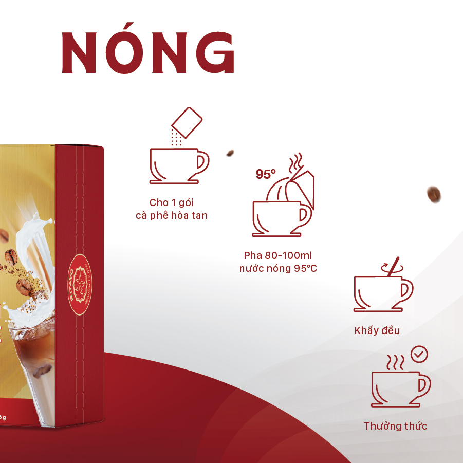 Cà phê hoà tan Rita Võ Cafe 3in1 signature [Hộp 216g x 12 gói]