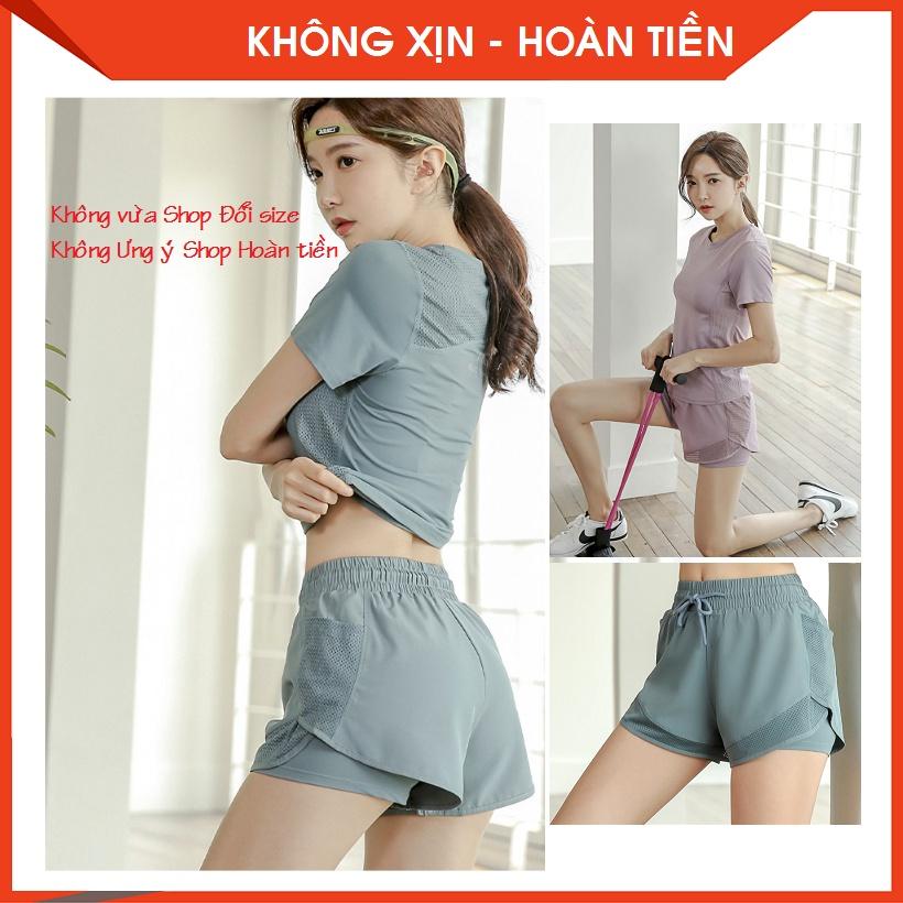 Quần thể thao nữ_2 lớp mịn mát, kín đáo_Quần tập gym nữ, chạy bộ, du lịch