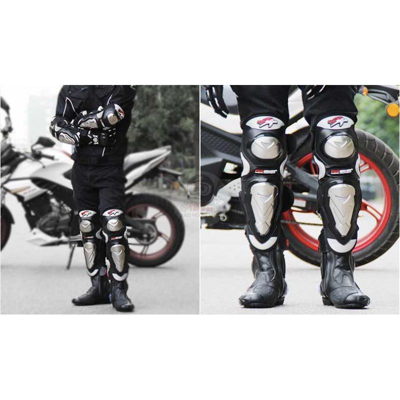 Bó gối kim loại inox Pro-Biker (2 Tay + 2 Chân)