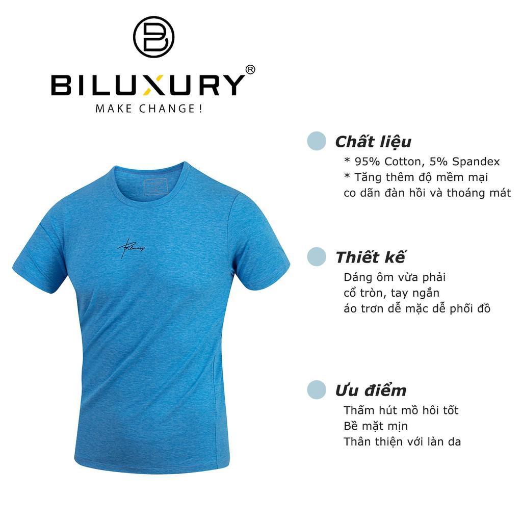 Áo Phông Nam Biluxury  (5APKH009XDU) Chất Vải Cotton, Spandex Cao Cấp, Kiểu Dáng  Trẻ Trung Lịch Lãm, Co Giãn 4 Chiều, Chống Nhăn,Thoáng Mát