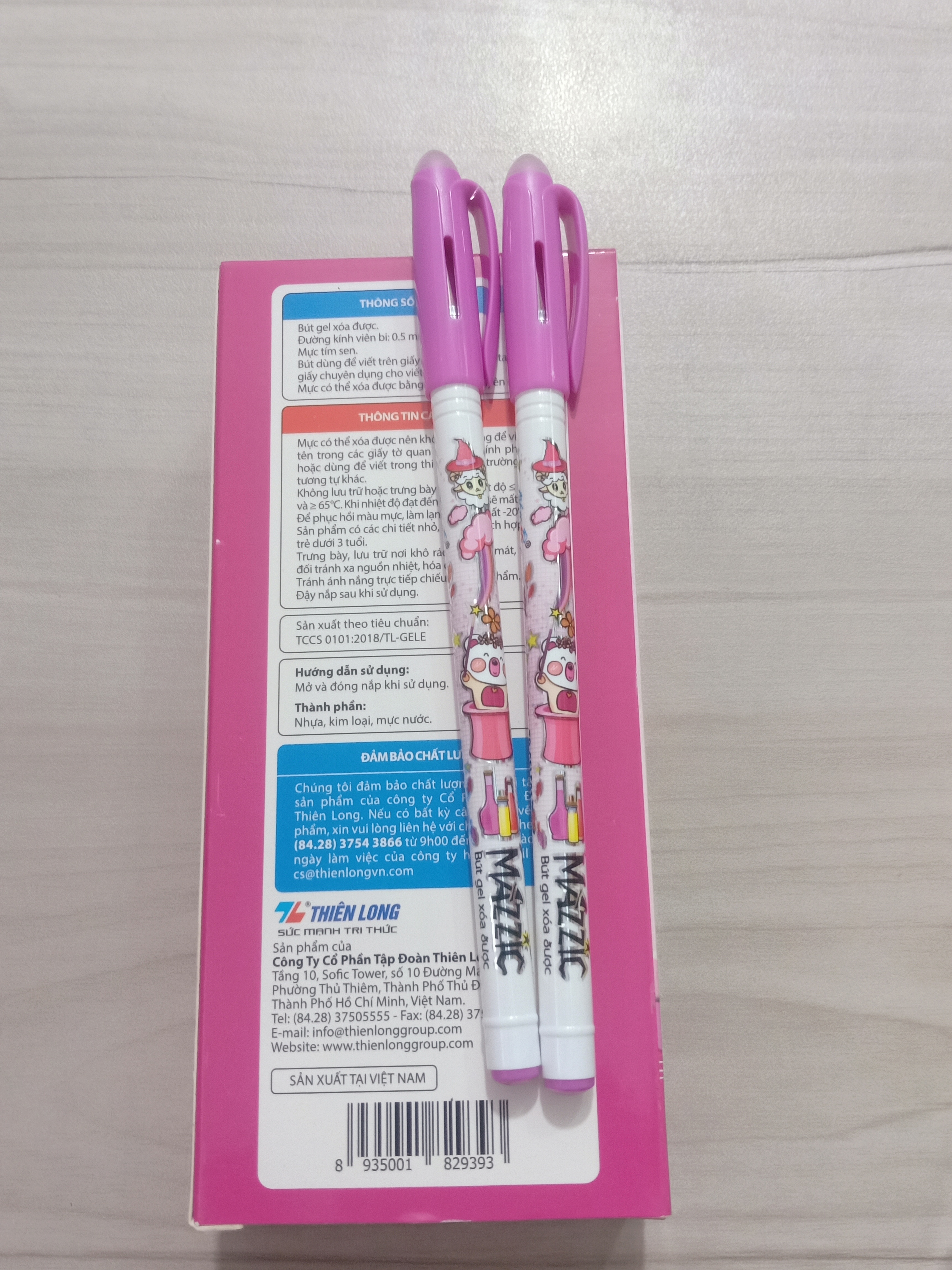 Hộp 20 cây Bút Gel Xóa Được Mazzic TP-GELE01