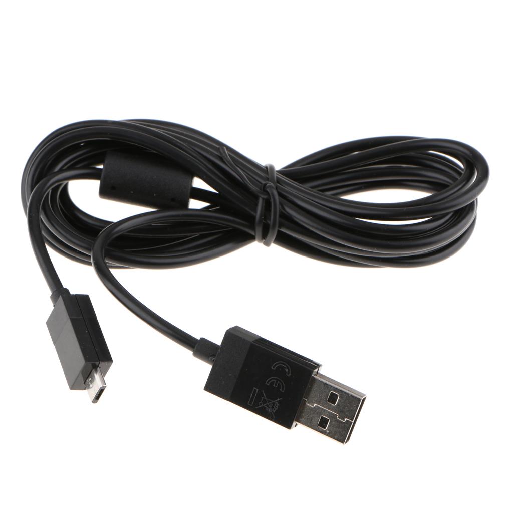 2m Micro USB To USB Charger Charging Data Cable For Xbox One PS4 Controller - Black