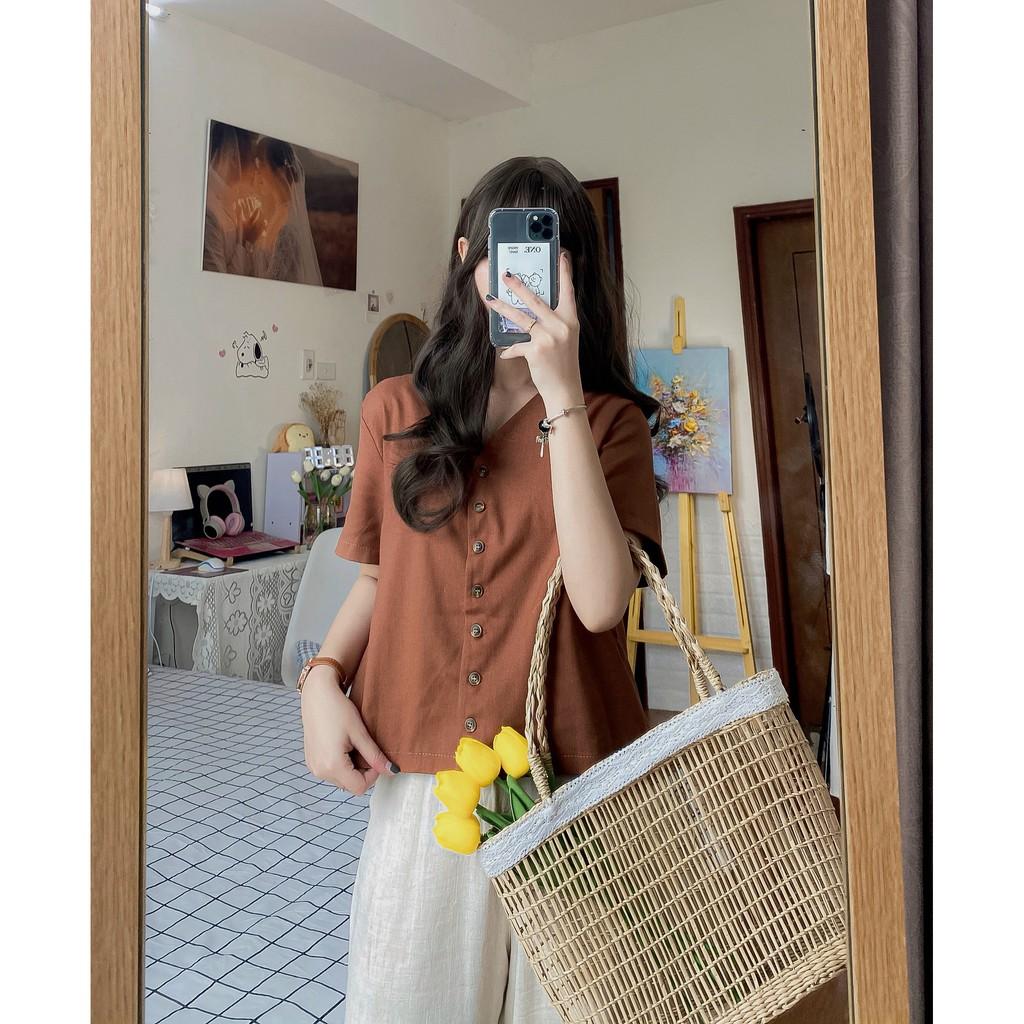 Áo Sơ Mi Nữ Công Sở Chất Mát Thấm Hút Mồ Hôi nana store hn