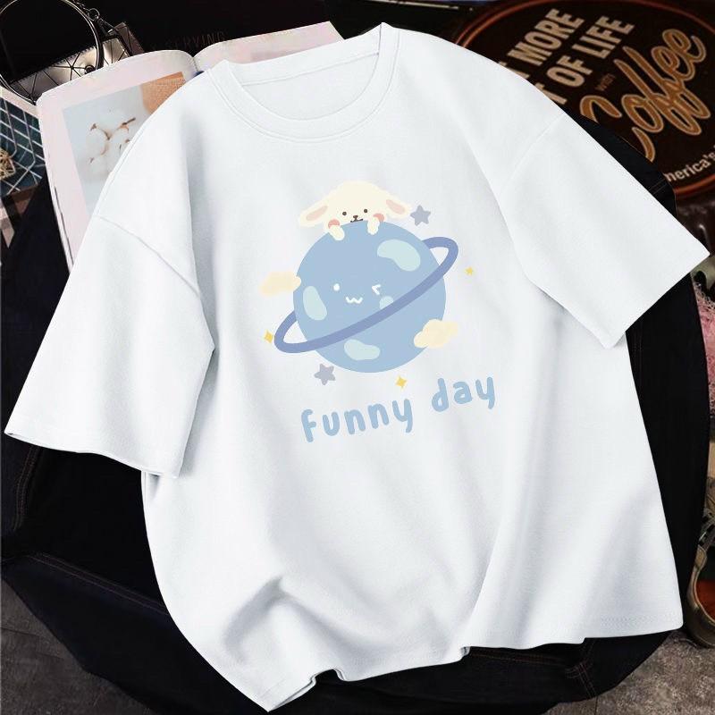 Áo thun tay lỡ Unisex  Freesize từ 40-70kg