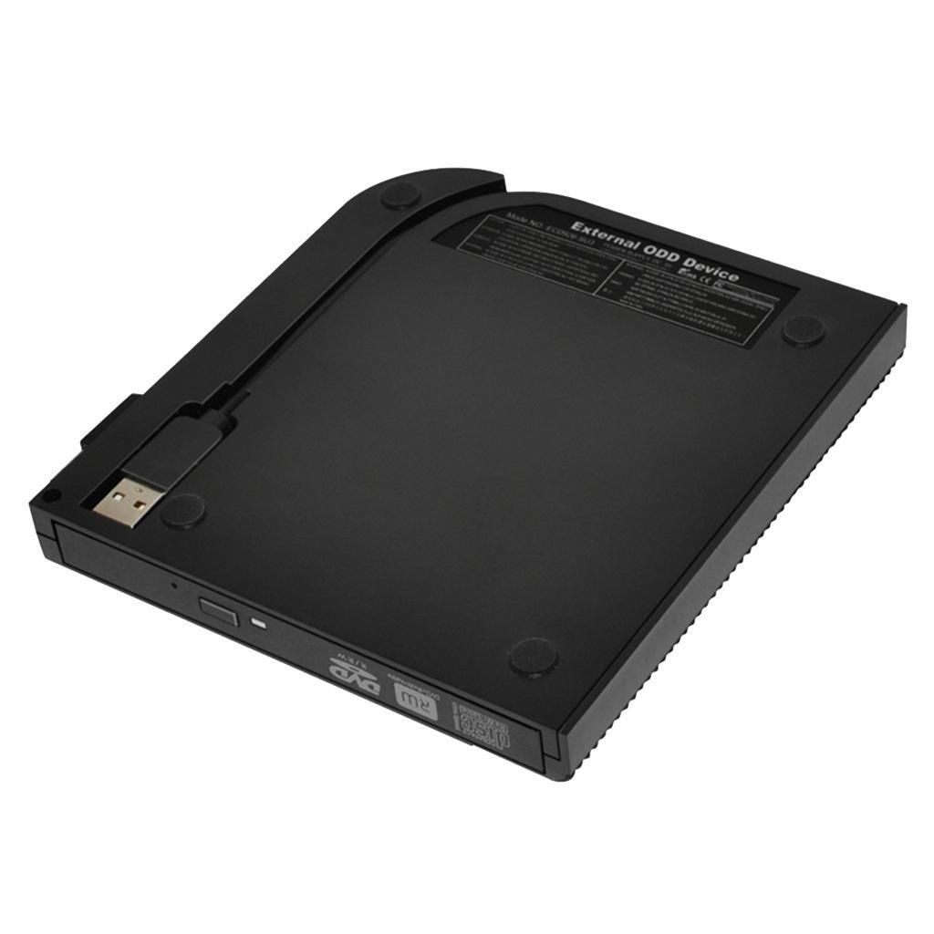 USB3.0 DVD ROM CD ROM Writer Drive Burner Reader External Player for Win 7 8 10 XP, , Black