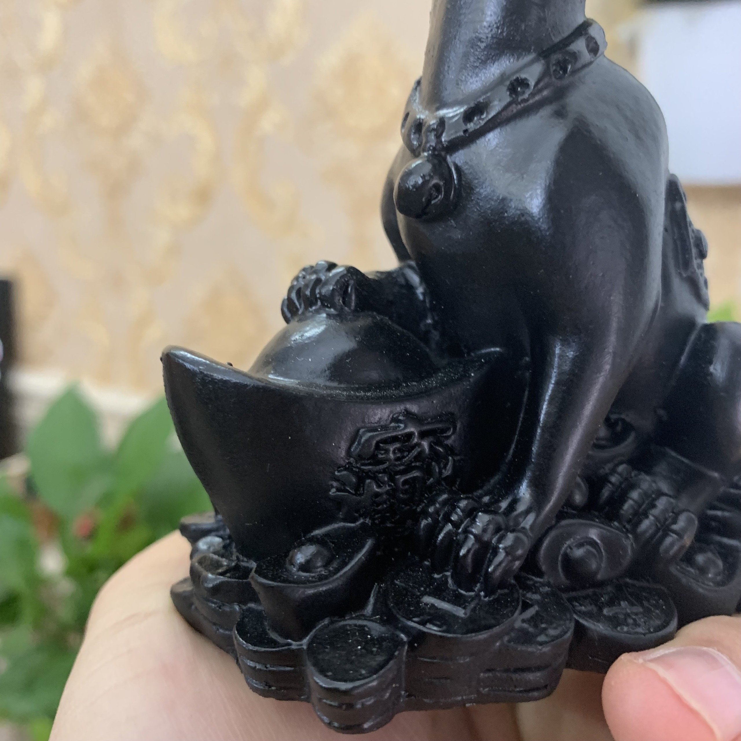 Tượng đá trang trí con chó giữ tài lộc phong thủy cho gia chủ trang trí để bàn làm việc | Chiều Cao 10cm