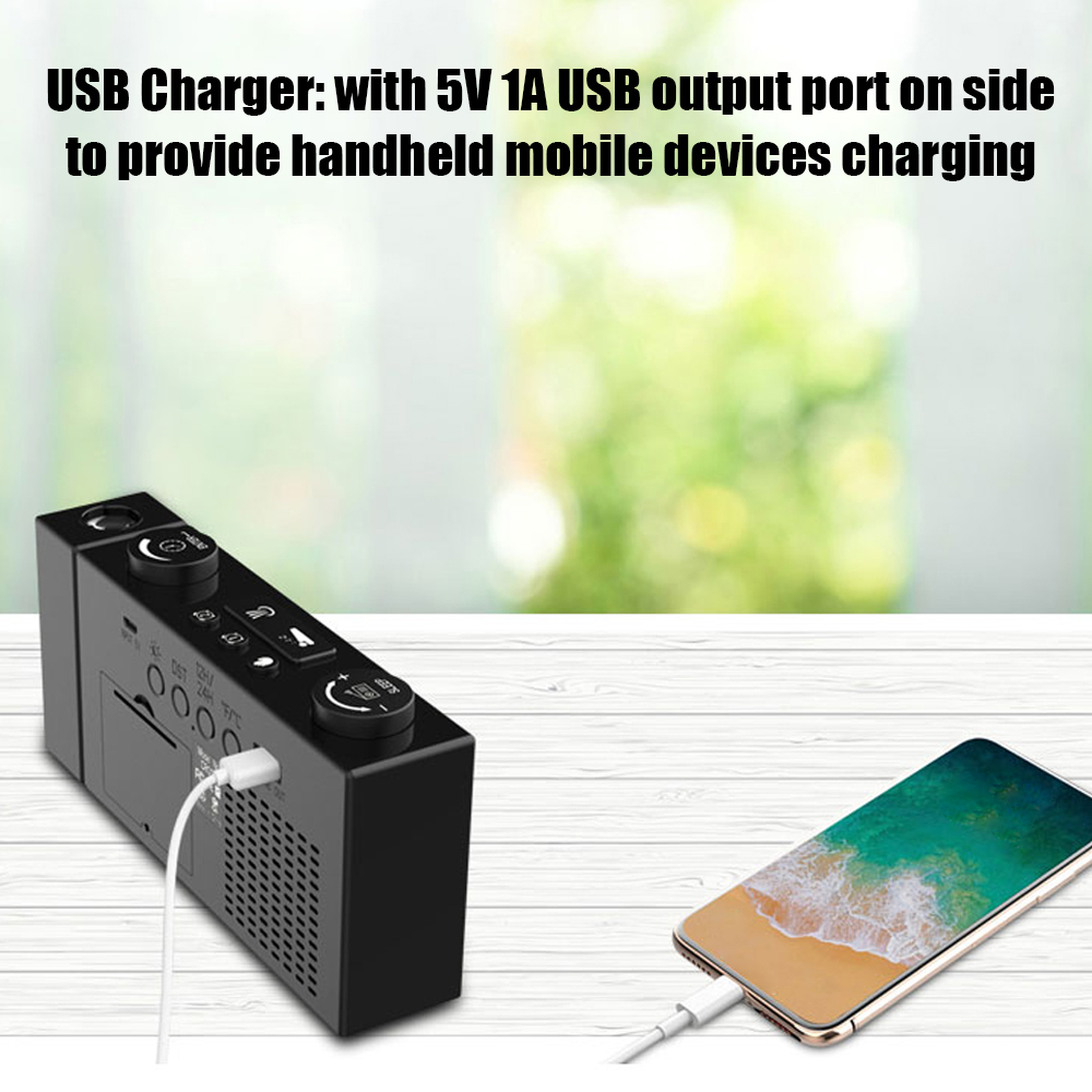 Đồng hồ báo thức kỹ thuật số đa năng có màng LCD hiển thị thời gian , dự báo thời tiết
