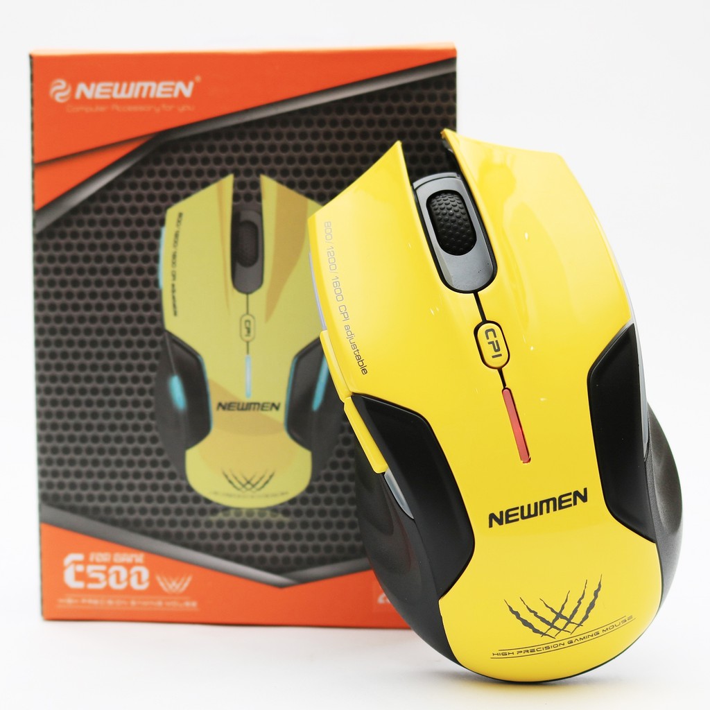 Chuột không dây Newmen E500,kết nối 2.4Ghz,1600DPI,công thái học đối xứng,tuỳ chỉnh trọng lượng -Hàng Chính Hãng, bảo hành 24 tháng