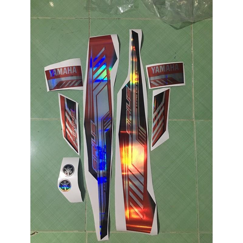 Tem sirius 110 đỏ đen crom