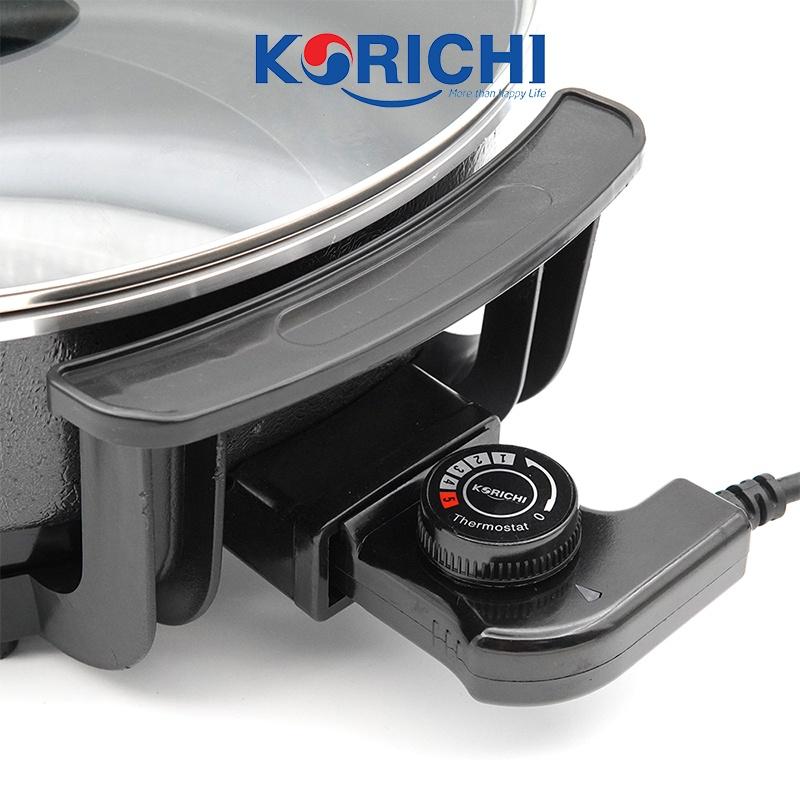 Nồi lẩu điện Korichi - KRC-3559 - 5.0L 1500W - Bảo hành 12 tháng (2 màu đỏ, ghi