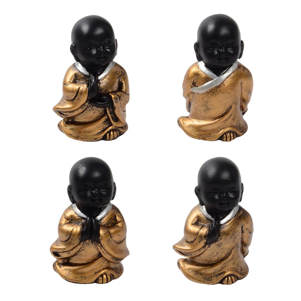 Resin Buddha Statue Monk Figurine Tea pet Ornaments