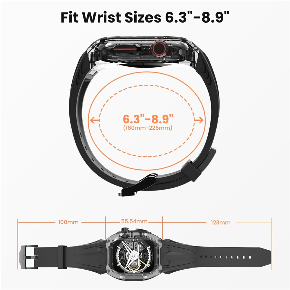 Ốp bảo vệ kiêm dây đeo Rugged Design cho Apple Watch Series 4,5,6,7,8,9,10,11 & Apple Watch Ultra 1,2,3 - Hàng Chính Hãng