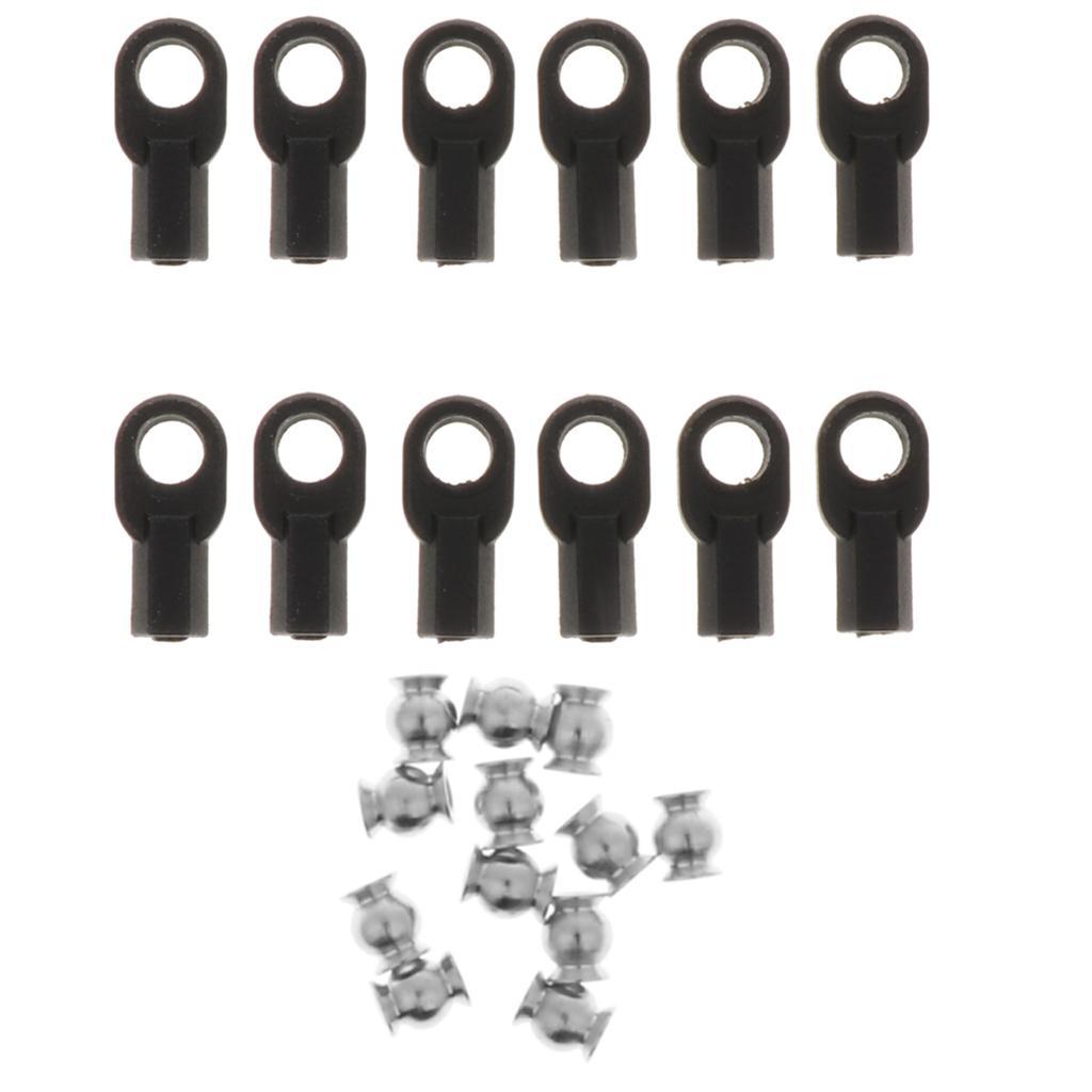 12 Pieces M3 5347 Ball Rod Ball Head Sleeve Buckle Parallel arm Carbon Rod