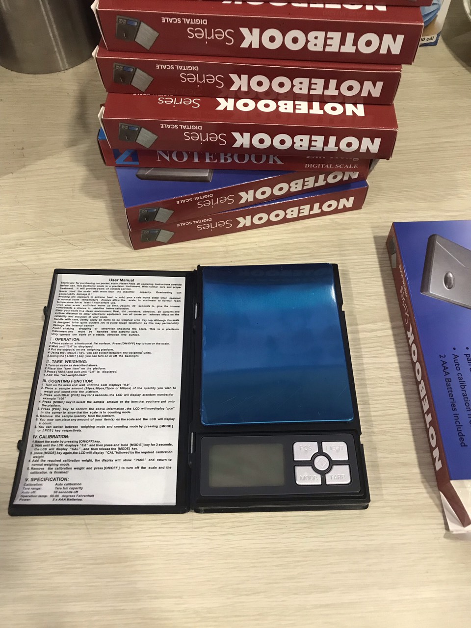 Cân điện tử mini Notebook 500g