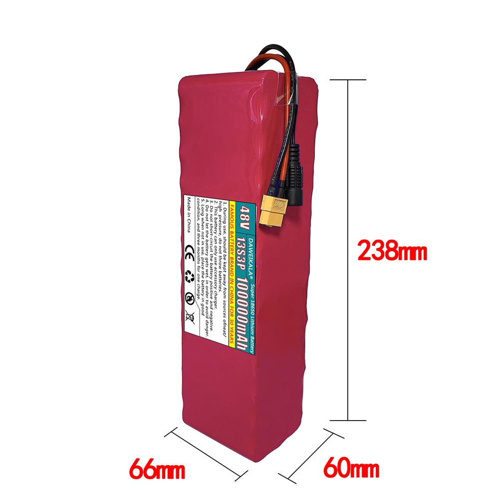 Pin 48V 18650 Bộ pin 500W 13S3P 100000mAh Pin Li-ion cho xe tay ga điện EBike với BMS Lithium Pin 48V Màu sắc: 100000mAh