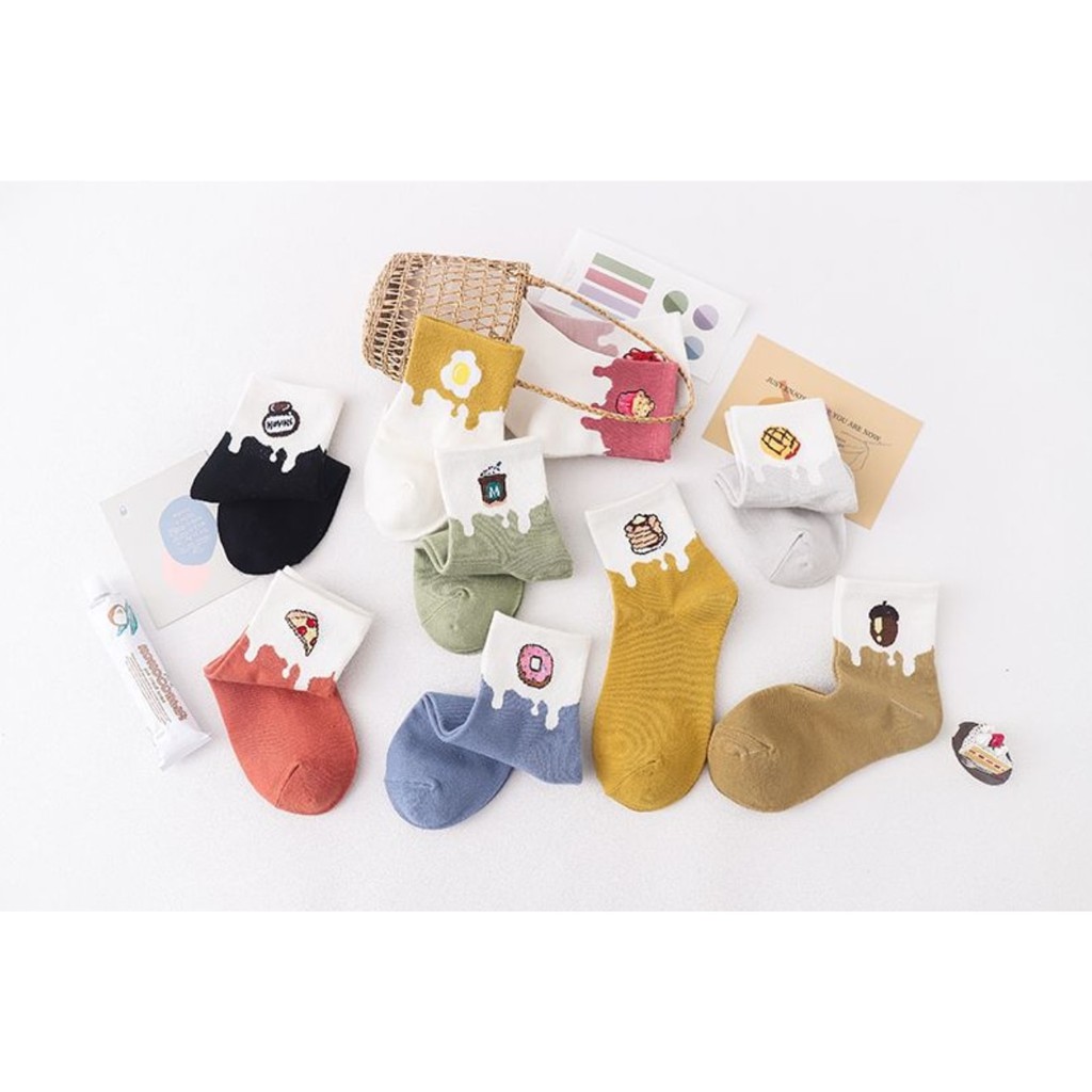 Combo 04 đôi donut tất cao cổ mix