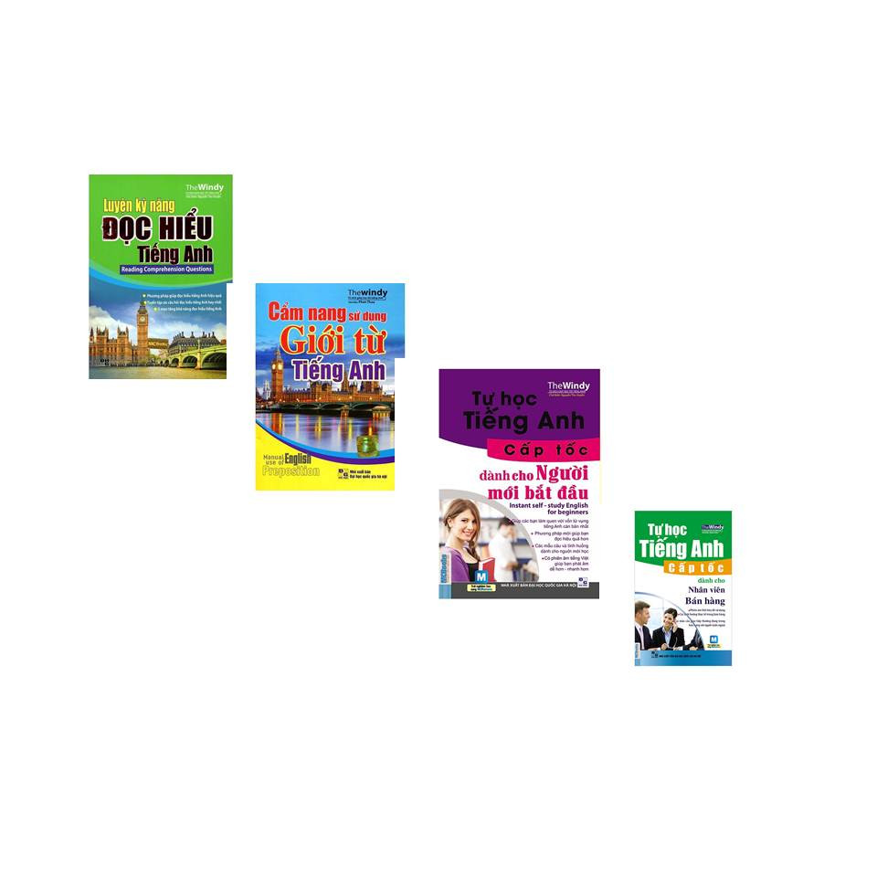 combo 3 cuốn sách:+Luyện Kỹ Năng Đọc Hiểu Tiếng Anh+Cẩm Nang Sử Dụng Giới Từ Tiếng Anh+Tự Học Tiếng Anh Cấp Tốc (Kèm CD Hoặc Dùng App)+tặng tự học tiếng anh cấp tốc dành cho nhân viên bán hàng+bookmark )