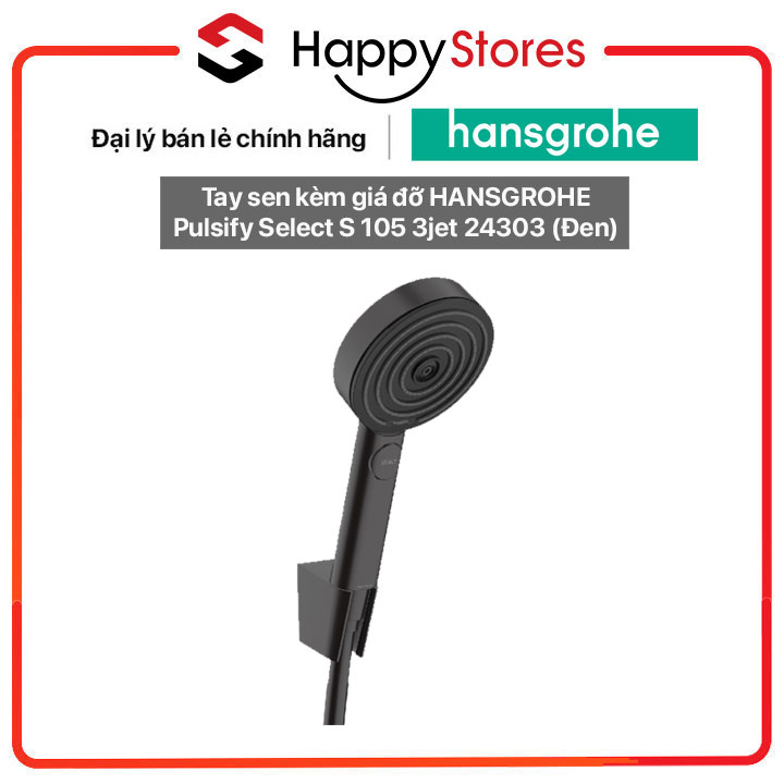 Tay sen kèm giá đỡ HANSGROHE Pulsify Select S 105 3jet 24303 - Hàng chính hãng