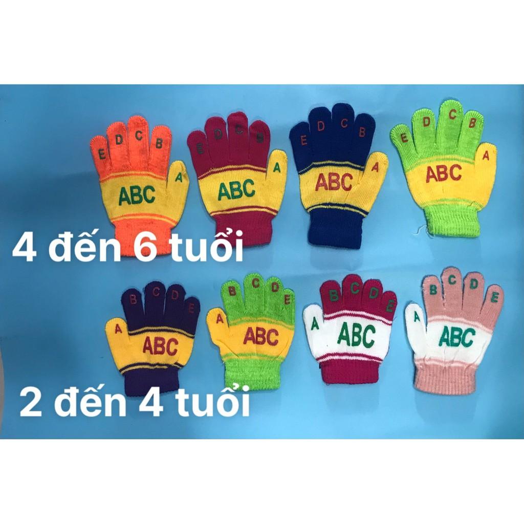 Combo 6 đôi găng len , bé từ 2 tuổi đến 6 tuổi , lựa chọn theo tuổi bé , giao nhiều màu ngẫu nhiên như hình , ảnh thật ,