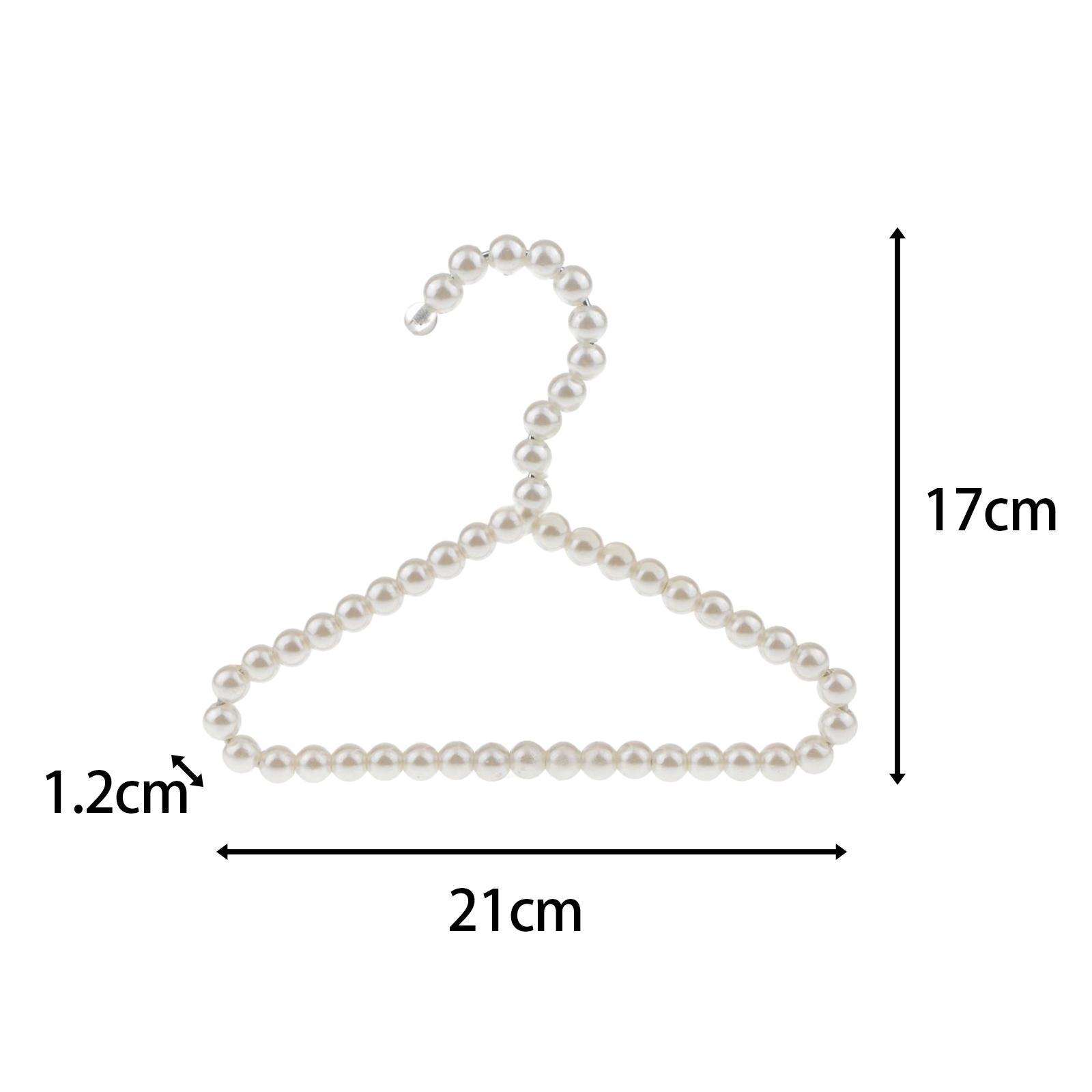 Pearl Beads Clothes Hanger Elegant Small Metal Hanger for Pets Baby Kids