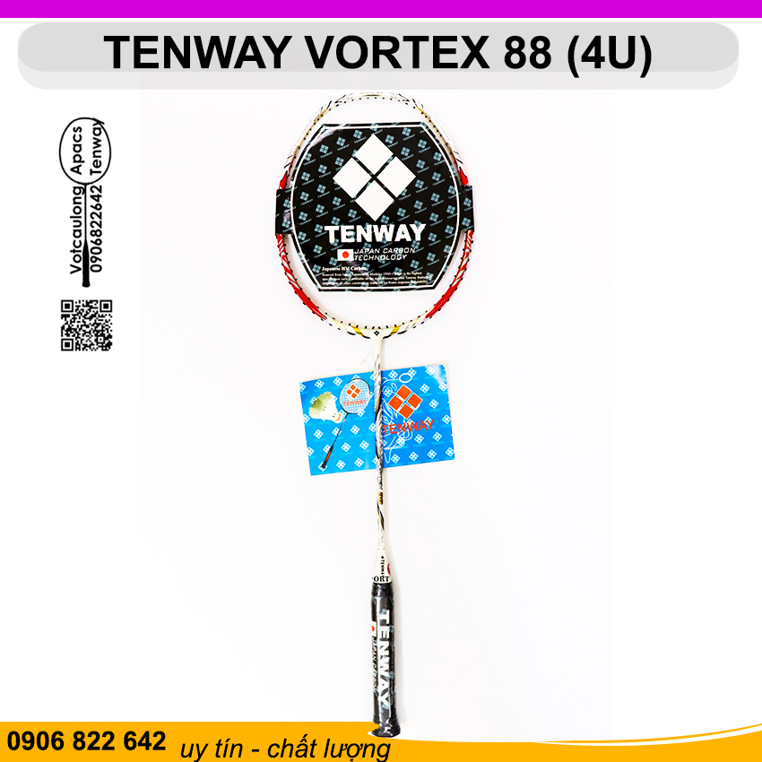 Vợt cầu lông Tenway Vortex 88 (4U) | Thân đũa linh hoạt, đập cầu xé gió, kiểm soát cầu tốt