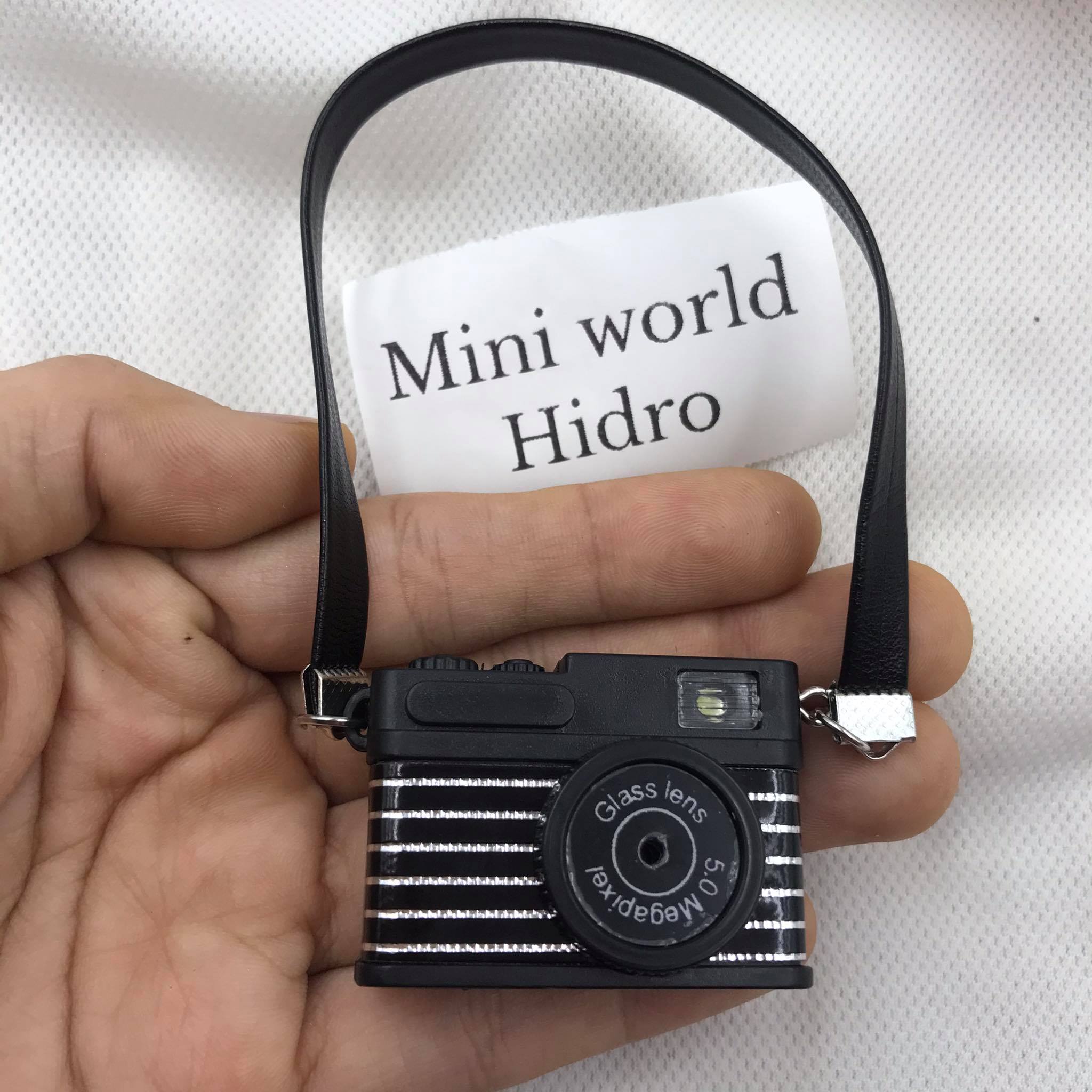Máy chụp hình mini có đèn và nhạc. Mô hình máy chụp hình cho búp bê.