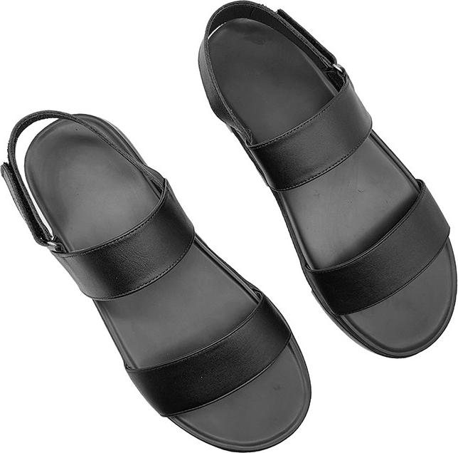 Giày Sandal Nam Da Bò Tấm Cao Cấp, Đế Êm Bền Cực Kỳ Chắc Chắn D12016