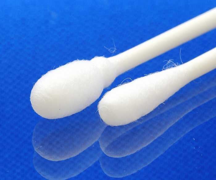 Hộp 110 chiếc tăm bông cao cấp Nhật Bản Sanyo Swab 100% Bông gòn tự nhiên kháng khuẩn an toàn cho bé