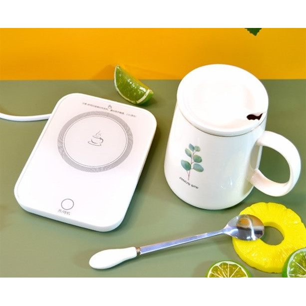 Đế hâm nóng kèm ly sứ cao cấp-giao ngẫu nhiên