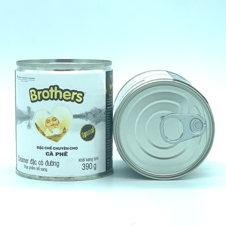 Combo 2 Lon Sữa đặc có đường Brothers Trung Nguyên( 390gam/Lon)