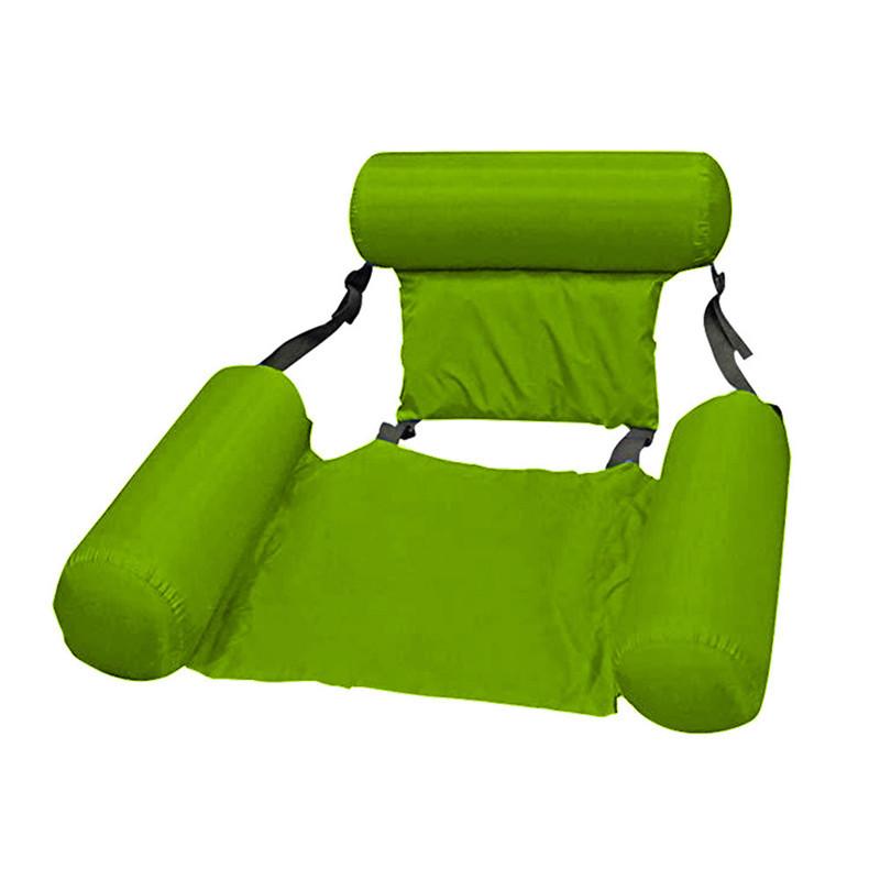 Nhựa PVC Mùa Hè Bơm Hơi Có Thể Gập Lại Nổi Hàng Nước Hồ Bơi Võng Không Nệm Giường Bãi Biển Nước Thể Thao Cao Cấp Tay Lửng Ghế