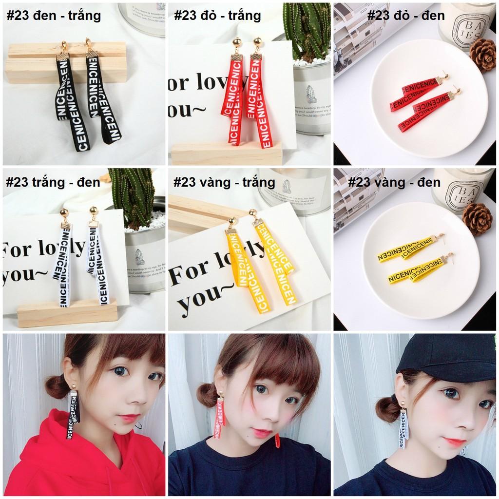Bông tai tòn ten hình học
