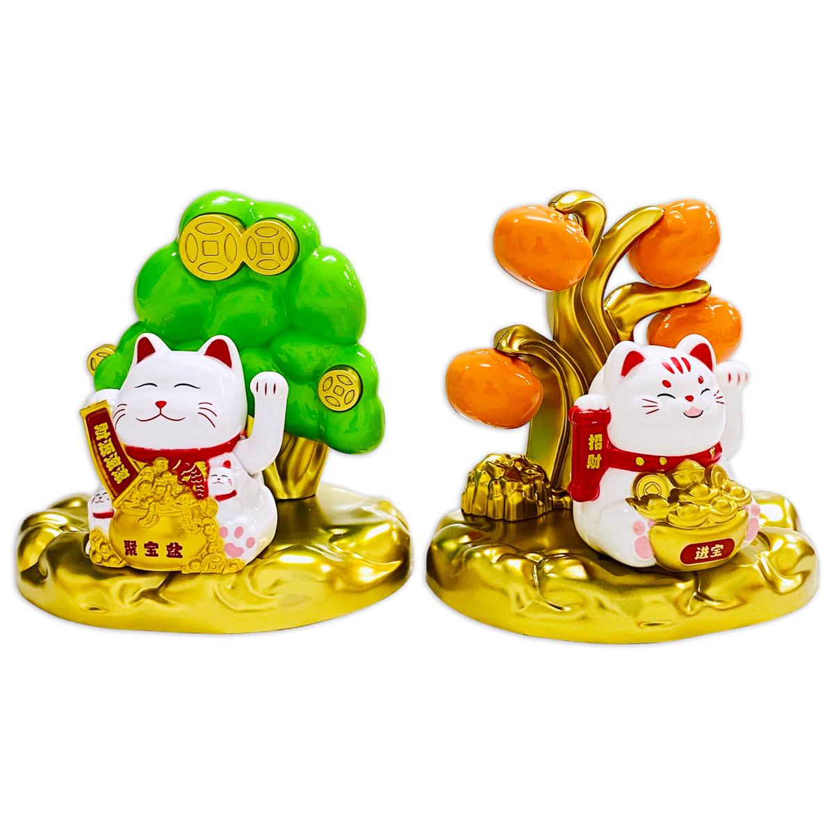 Tượng Mèo Thần Tài Vẩy Tay - Trang Trí Tết - JS901/02/05 - Mẫu 2