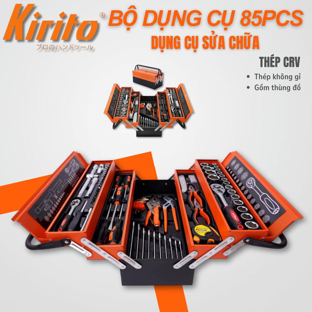 Thùng đồ nghề sửa chữa di động 85 Chi Tiết, sửa chữa xe chuyên dụng 85 chi tiết có hộp đựng đồ