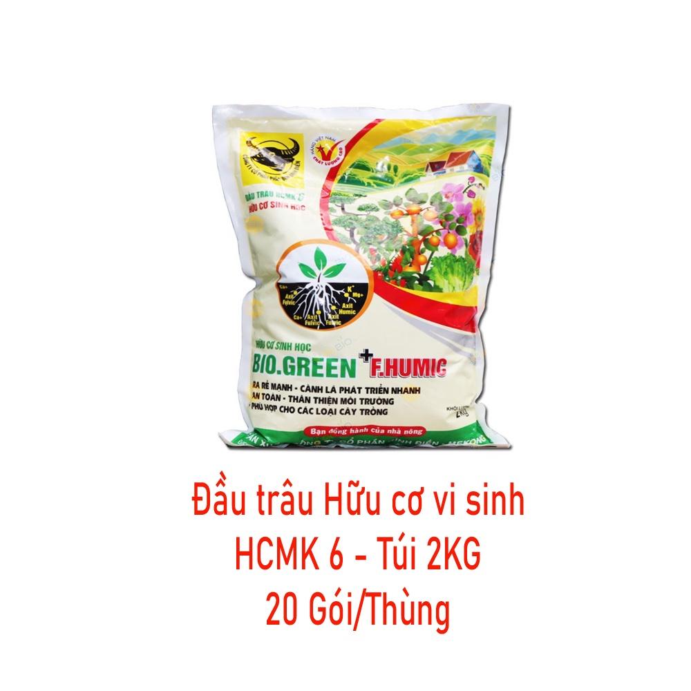 Đầu trâu HCMK 6 Hữu cơ sinh học BIO.GREEN + F.HUMIC - Ra rễ mạnh, cành lá phát triển nhanh...