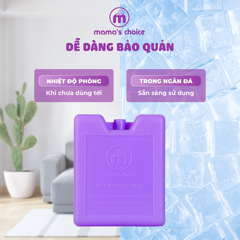 Túi Đá Khô Trữ Sữa Mama’s Choice, Giữ Lạnh Sữa Mẹ Lên Đến 14 Tiếng, Túi Giữ Nhiệt Bình Sữa, Đựng Và Giữ Ấm Đồ Ăn Cho Bé