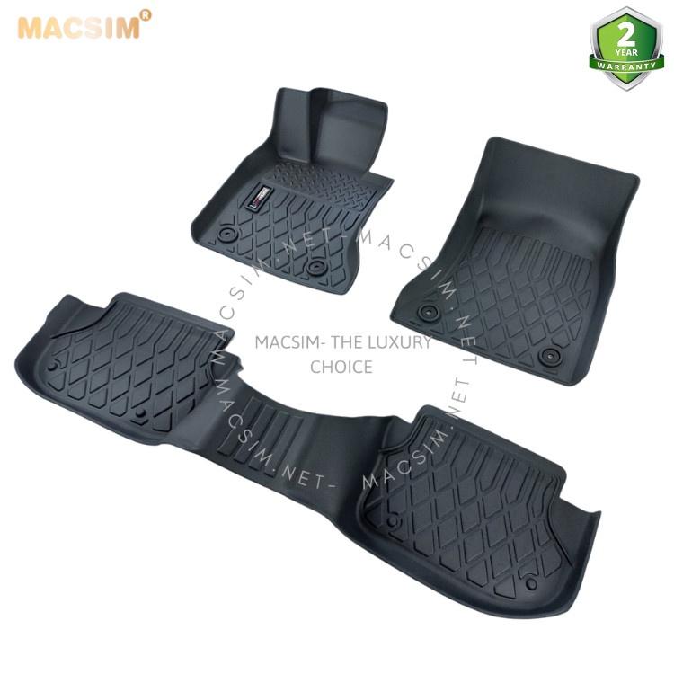Thảm lót sàn xe ô tô VinFast Fadil Nhãn hiệu Macsim chất liệu nhựa TPE cao cấp màu đen