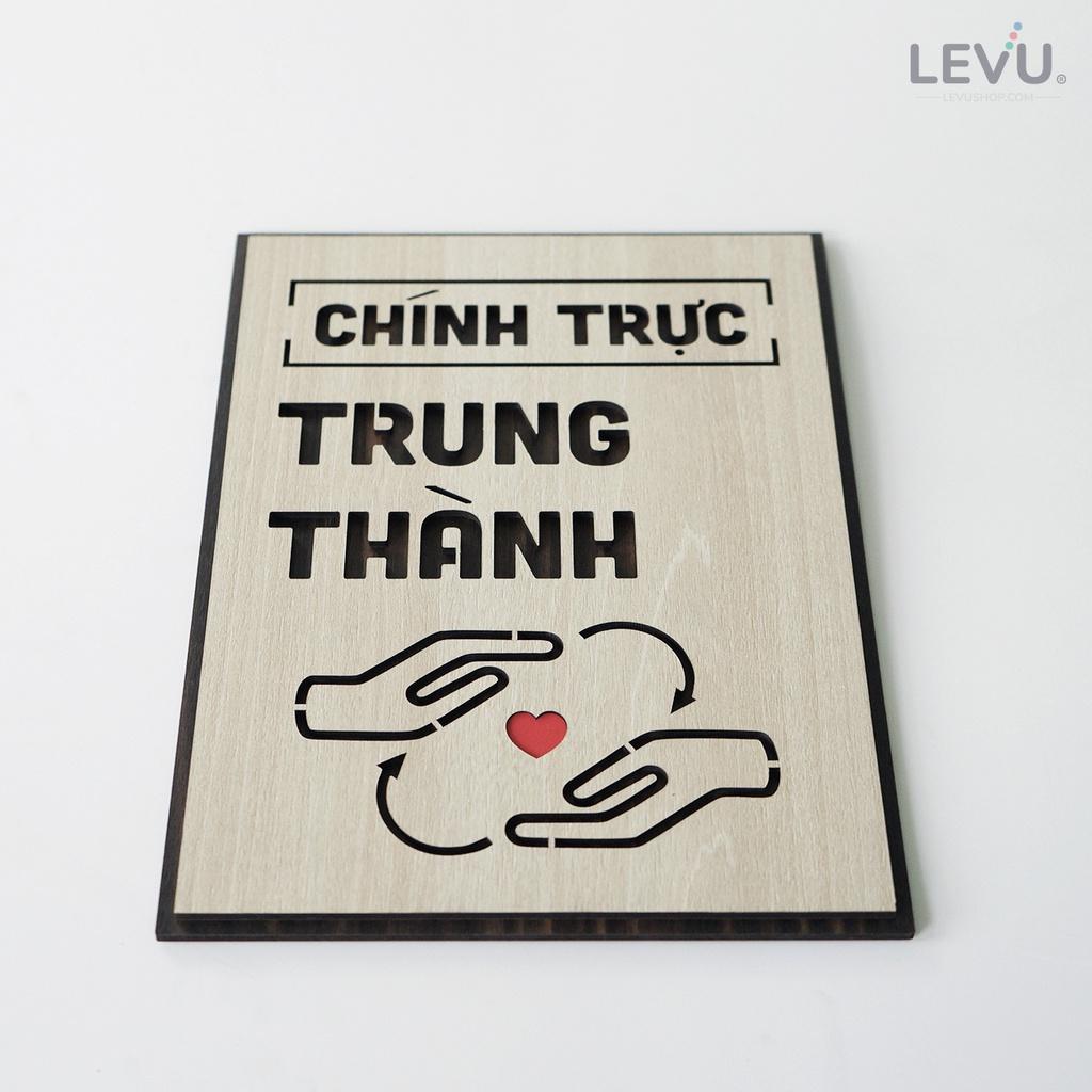 Tranh treo tường LEVU LV040 "chính trực - trung thành"