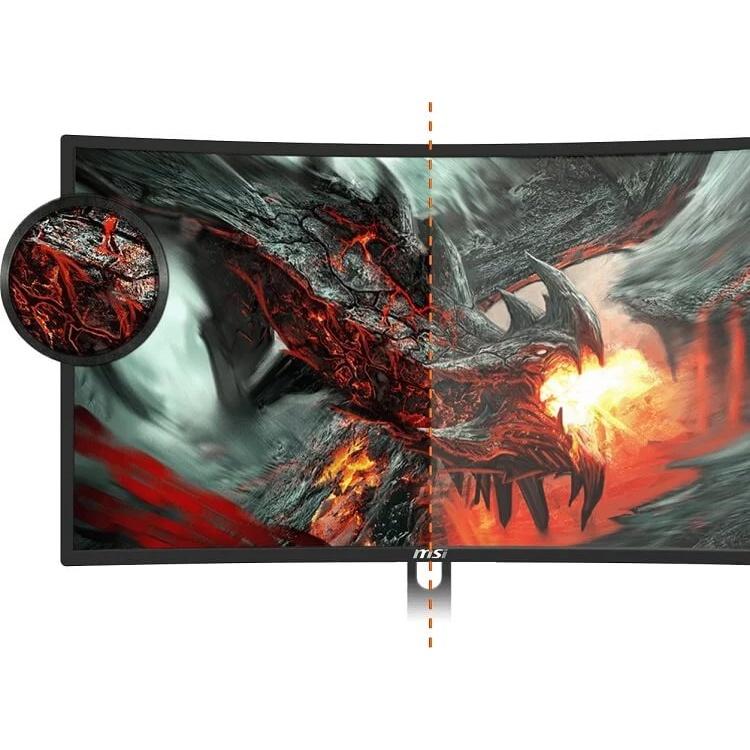 Màn Hình Cong MSI Optix 24 inch G241VC 75Hz cho PC gaming Full HD 1920 x 1080, 75Hz, VA, 1ms