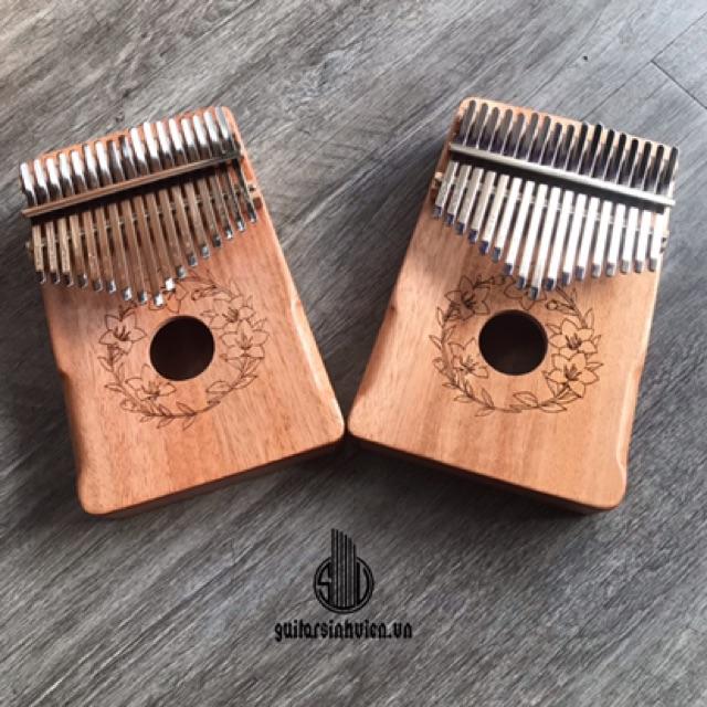 đàn kalimba 17 phím mẫu có vát cao cấp - âm vang to khắc nốt sẵn